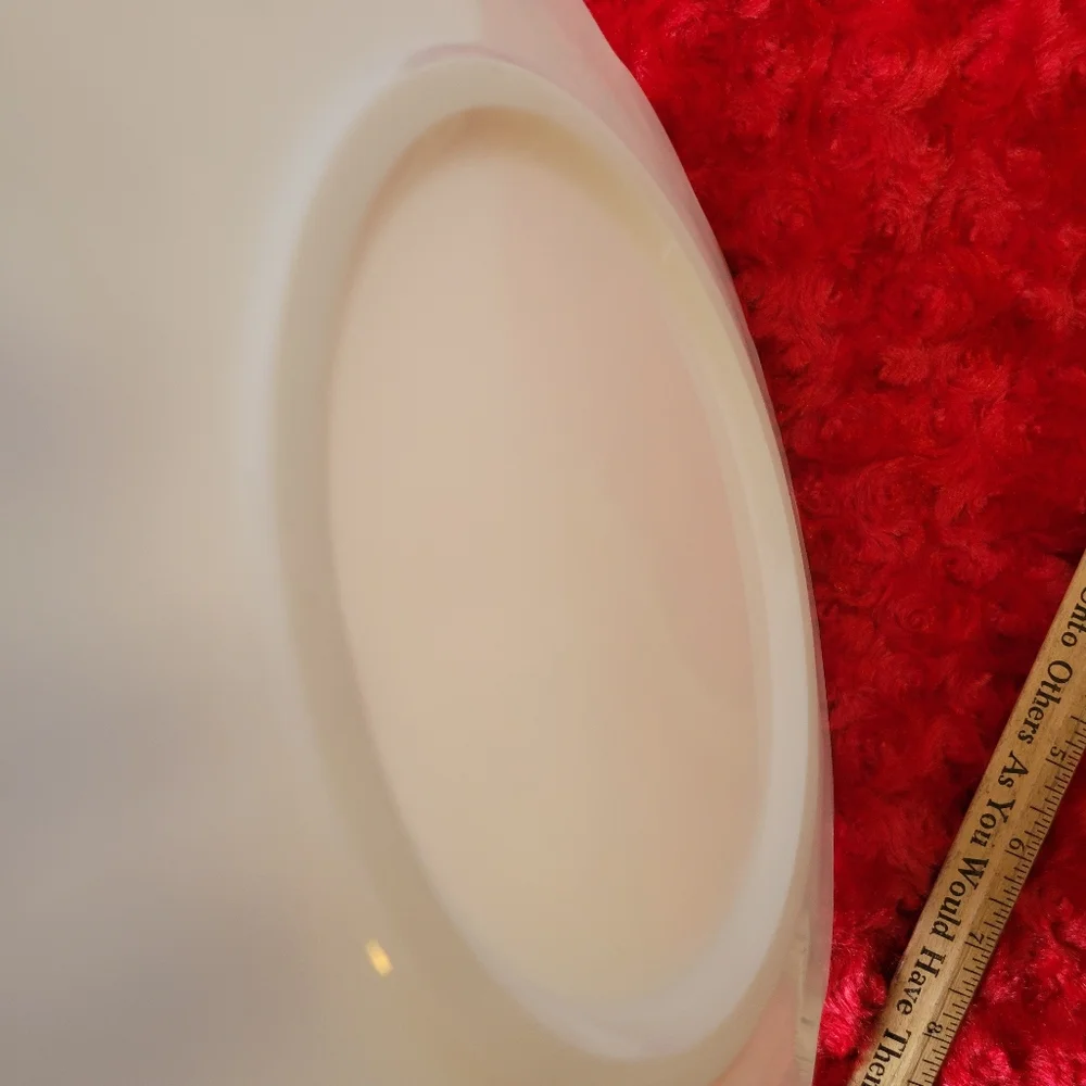 Westmoreland ~ Vintage Milk Glass Dinner Plate  Cake Plate Paneled Grape